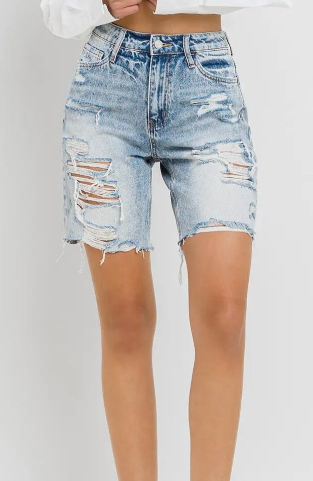 Vervet by Flying Monkey Super High Rise Bermuda Shorts
