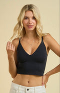 Seamless V-neck Crop Tank