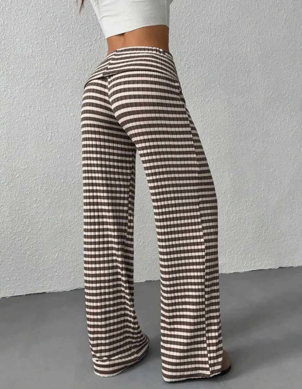 Ribbed Stripe Knit Pant